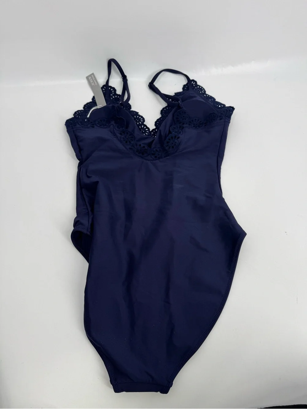 NWT J. Crew Lana Eyelet One-piece Swimsuit Classic Sculpt Low Back Beach Size 8